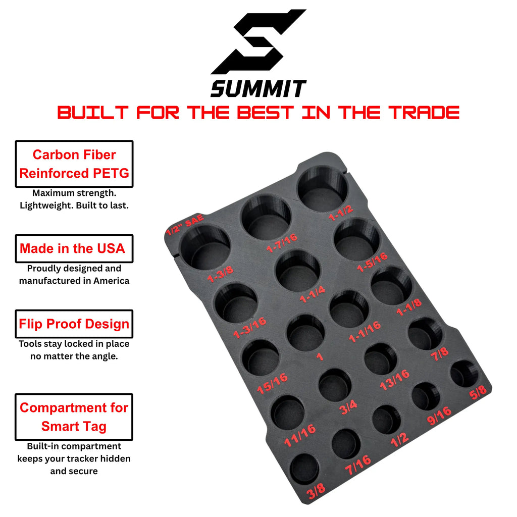 19pc 1/2in SAE Socket Insert SUMMIT