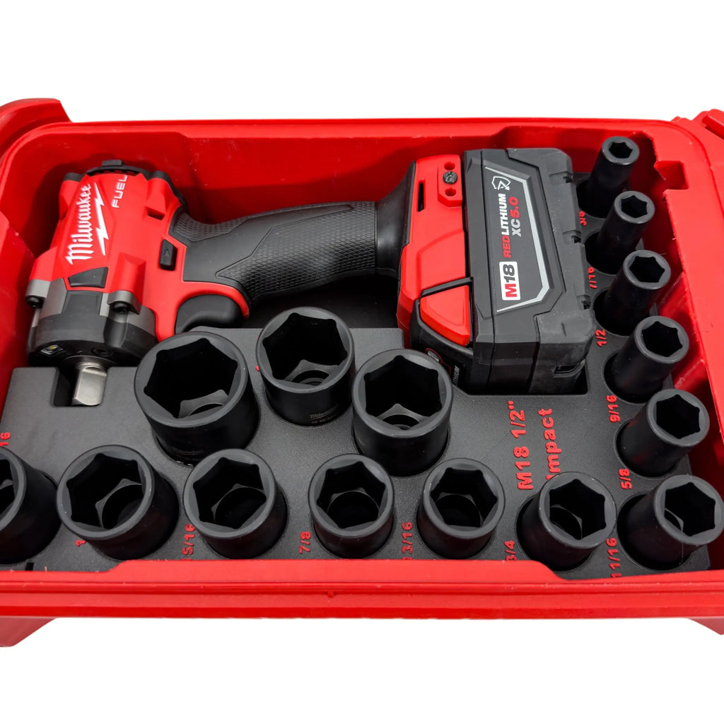 1/2in Compact Impact + 19pc SAE Socket Insert SUMMIT