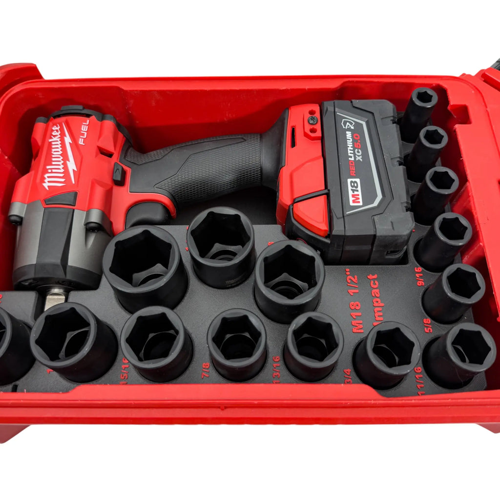 1/2in Mid Torque Impact + 19pc SAE Socket Insert SUMMIT